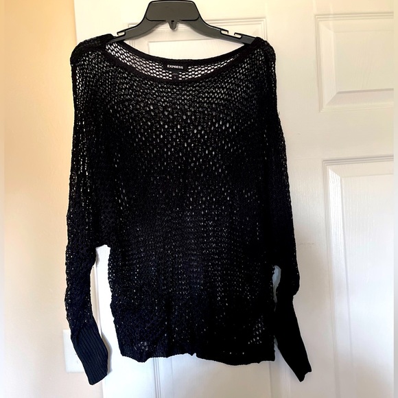 Express Other - Like new black knitted see through coverup/shirt, size L
